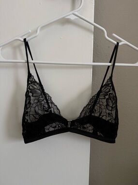 Fleur du Mal Black Lace Bra
